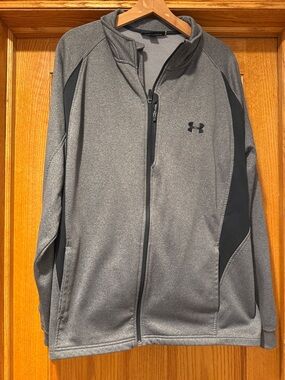Under Armour Gray and Black Performance Full-Zip Jacket